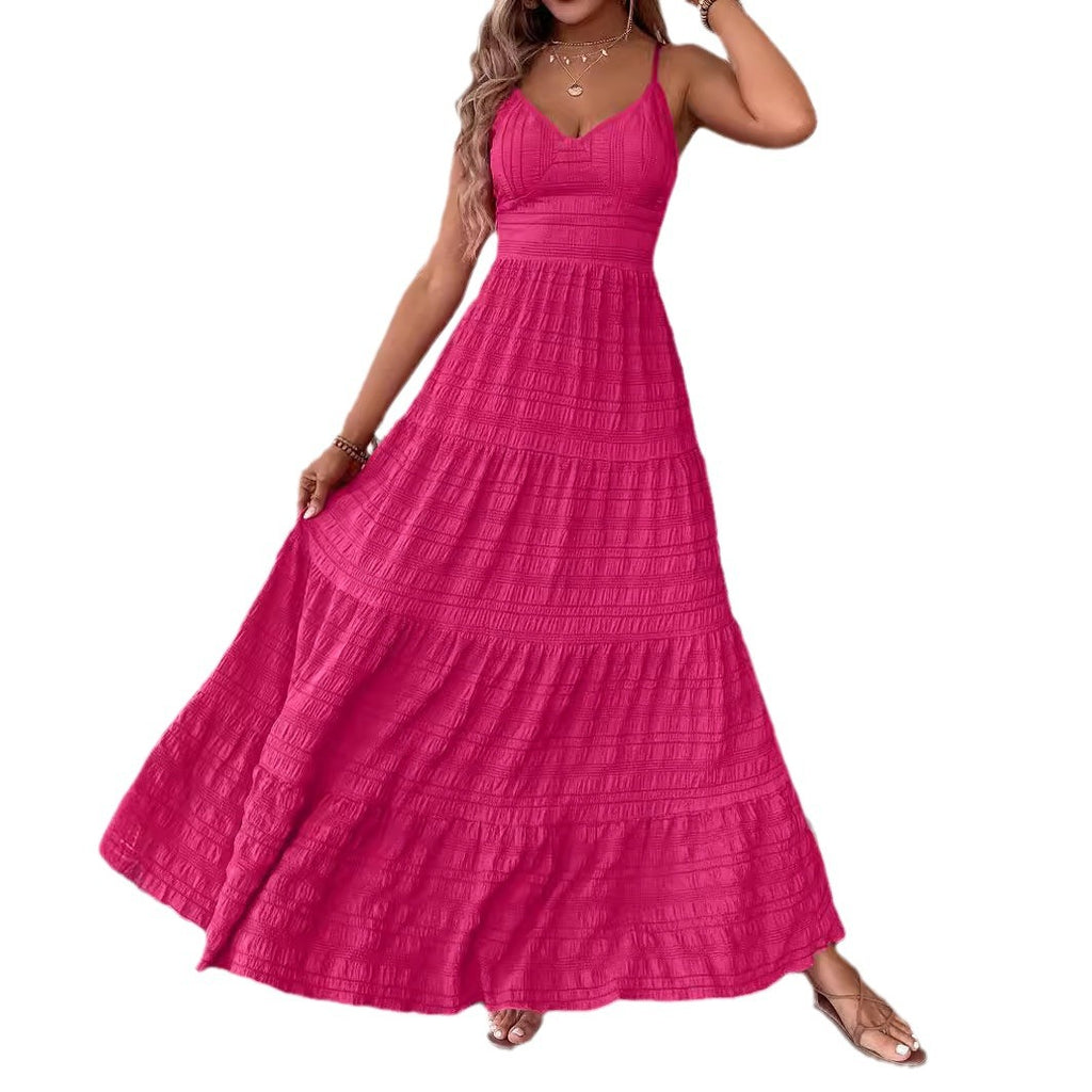 Women Summer New Sexy Sling Bow Strap Fashion Dress