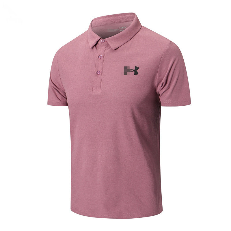 An Brand Foreign Trade Summer New Men's Short-sleeved Polo Shirt High-end Lapel T-shirt Slim Half-sleeved Coach Overalls