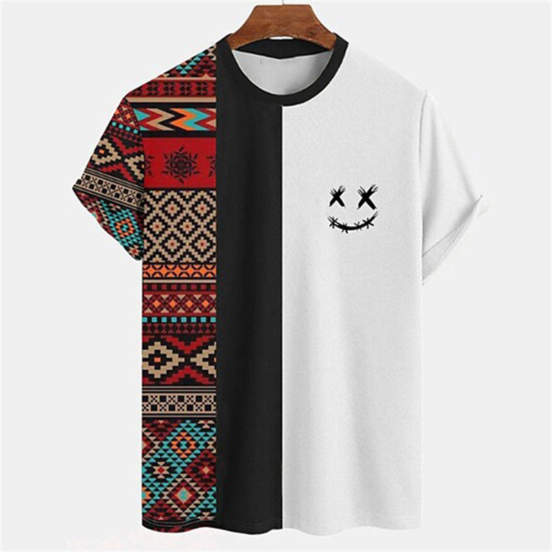 Street Men's T-shirt Europe And The United States  Spring And Summer New Men's T-shirt Casual Round Neck Short Sleeves