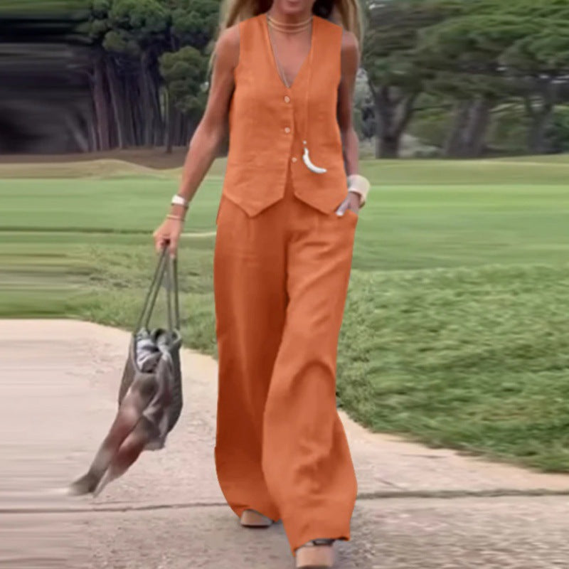 New Fashion Suit Vest Two-piece Set For Women