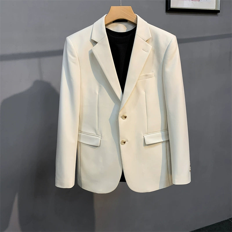 Spring And Autumn Men's Small Suit Casual Korean Style Slim Hairstylist Handsome One-piece Suit Top Clothes Coat Trend