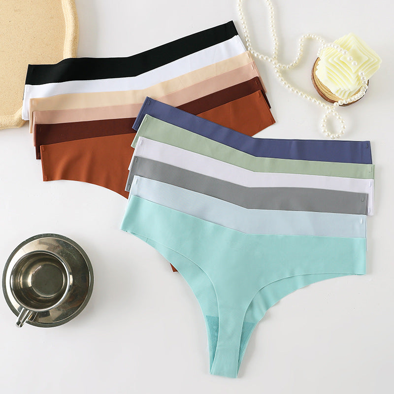 Underwear Women Cotton Crotch Low Waist Sexy Skin-friendly Solid Color Plus Size Briefs