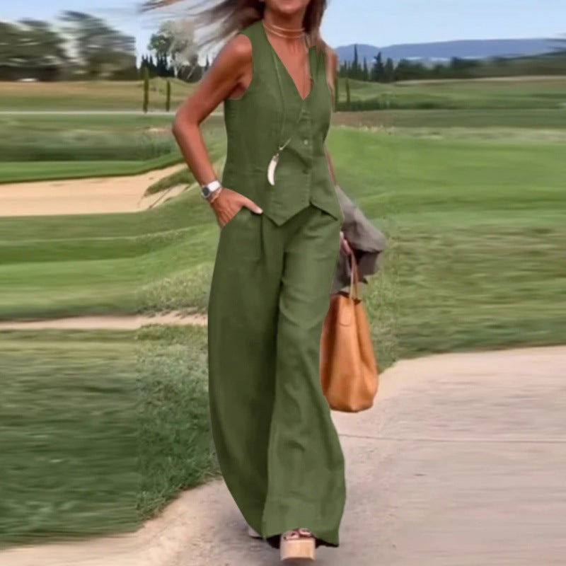 New Fashion Suit Vest Two-piece Set For Women