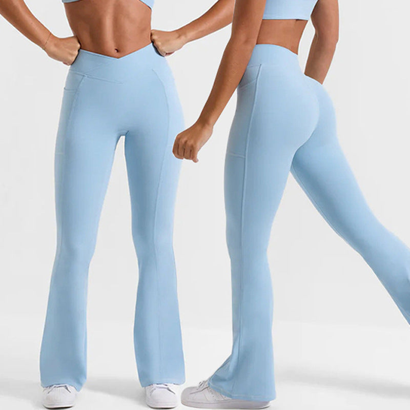 Sports High-waist Wide-leg Pants