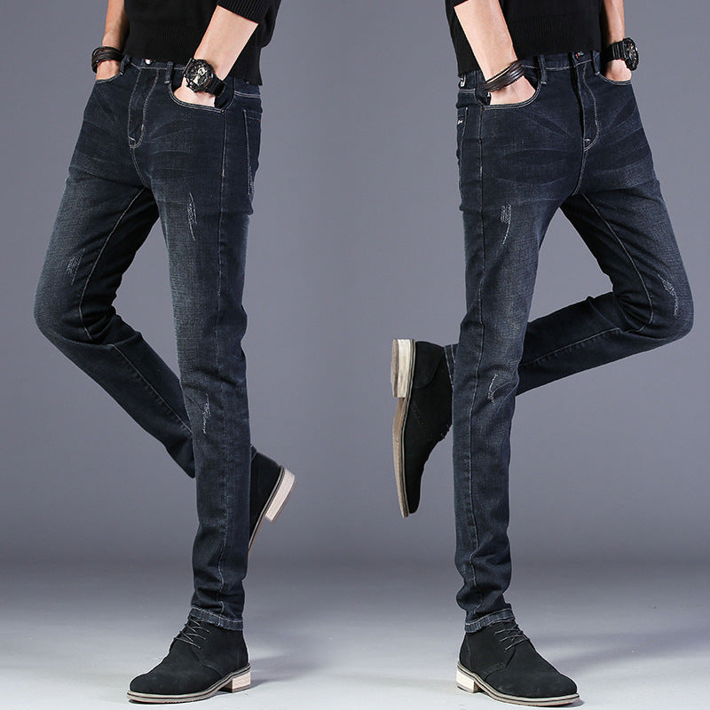 Men's Jeans Summer Men's Black Trend Casual Stretch Summer Thin Section Pencil Pants Trousers