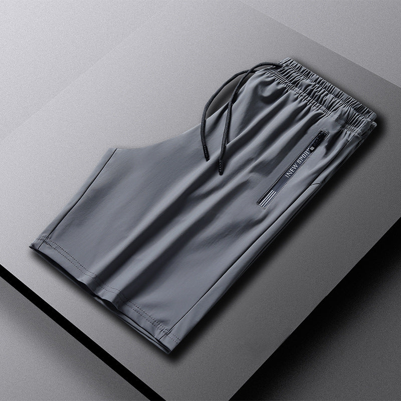 High-end Ice Silk Pants Men&amp;amp;#039;s Elastic Casual Pants Men&amp;amp;#039;s Summer