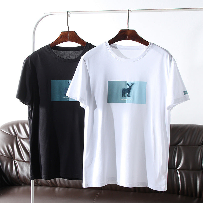 Men's Summer Three-dimensional Printing Round Neck Short Sleeve Casual T-shirt Tide