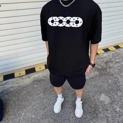 Goodbarand Cut Out Colored Diamond Foam Printed Men's And Women's T-Shirt Short Sleeves