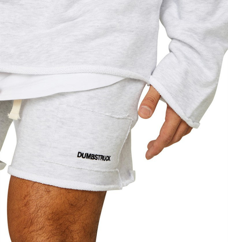 Casual Sports Suit Raw Edge Bottoming Round Neck Sweater