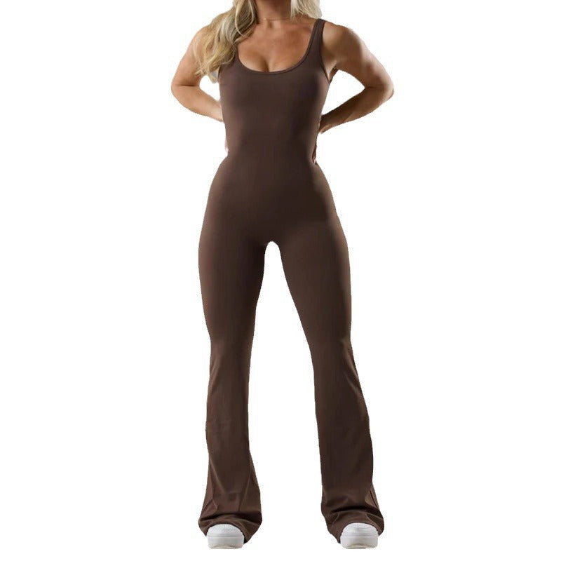 Fashion Tight Yoga Jumpsuit Casual Hollow Seamless Sports