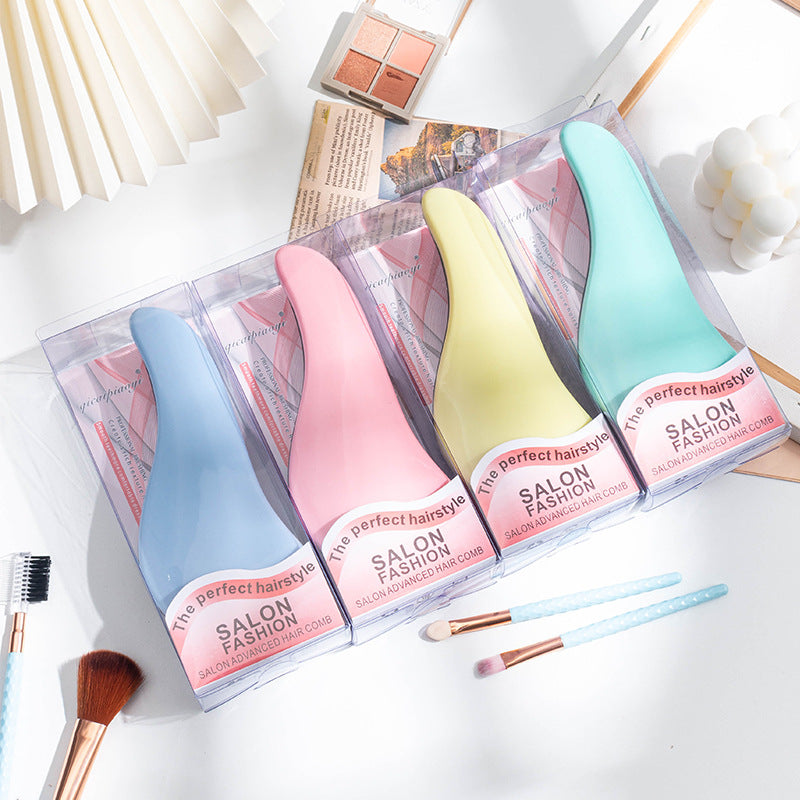 Massage Comb Soft Teeth Non-knotting Hairdressing Comb Plastic Smooth Hair Comb