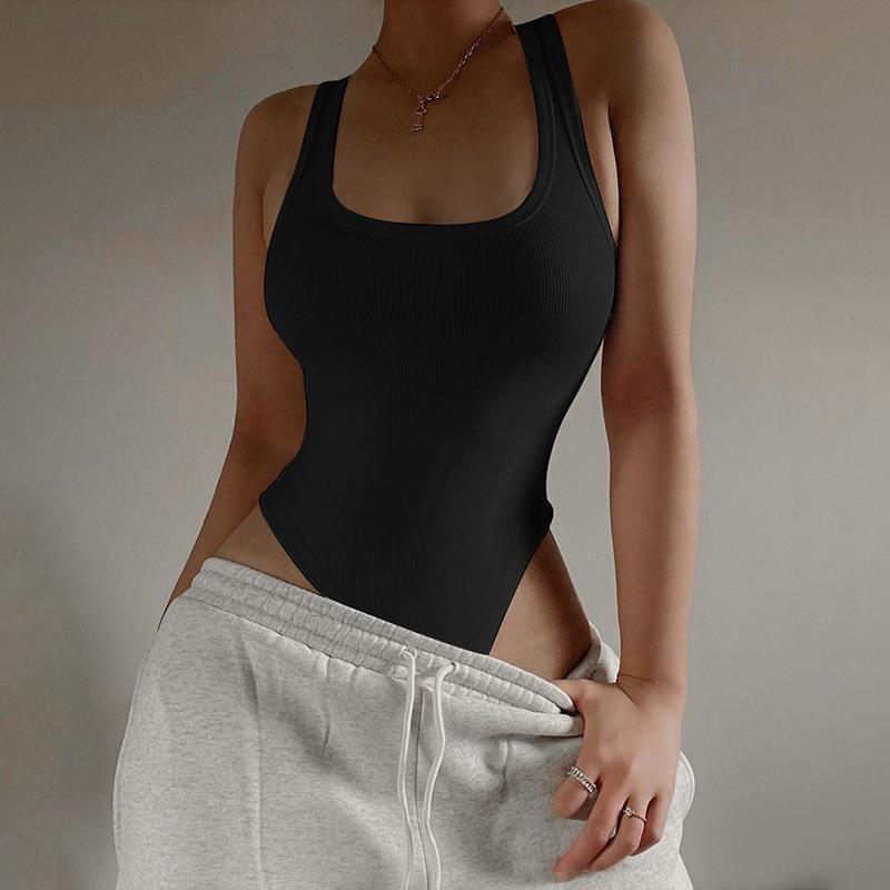 Women Vest Casual Yoga Sexy Halter Short Sports Jumpsuit