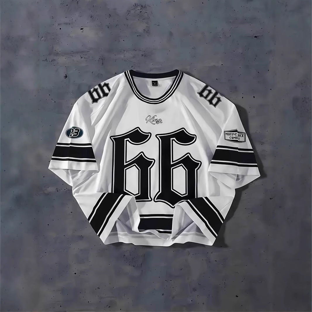 Amazon Cross-border 3D Digital Printing 66 Ball Wear T-Shirt European And American Casual Summer Round Neck Men's Short Sleeve