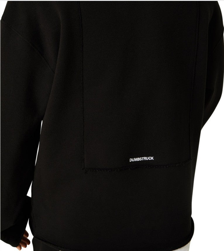 Casual Sports Suit Raw Edge Bottoming Round Neck Sweater