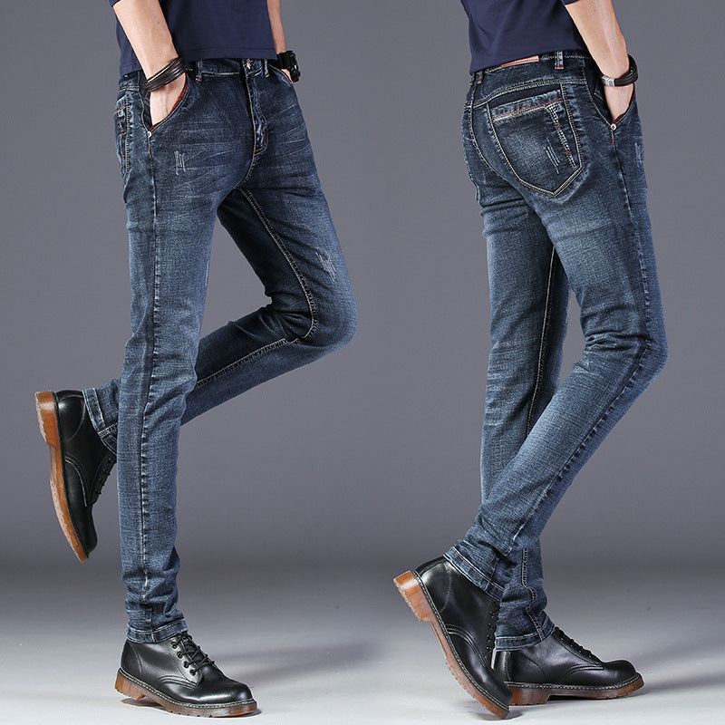 Men's Jeans Summer Men's Black Trend Casual Stretch Summer Thin Section Pencil Pants Trousers