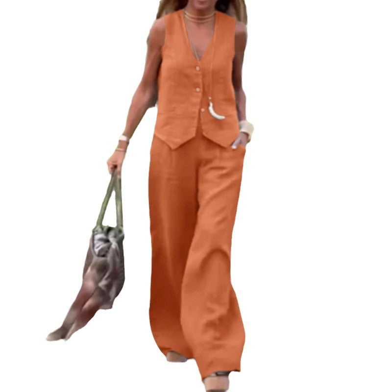 New Fashion Suit Vest Two-piece Set For Women