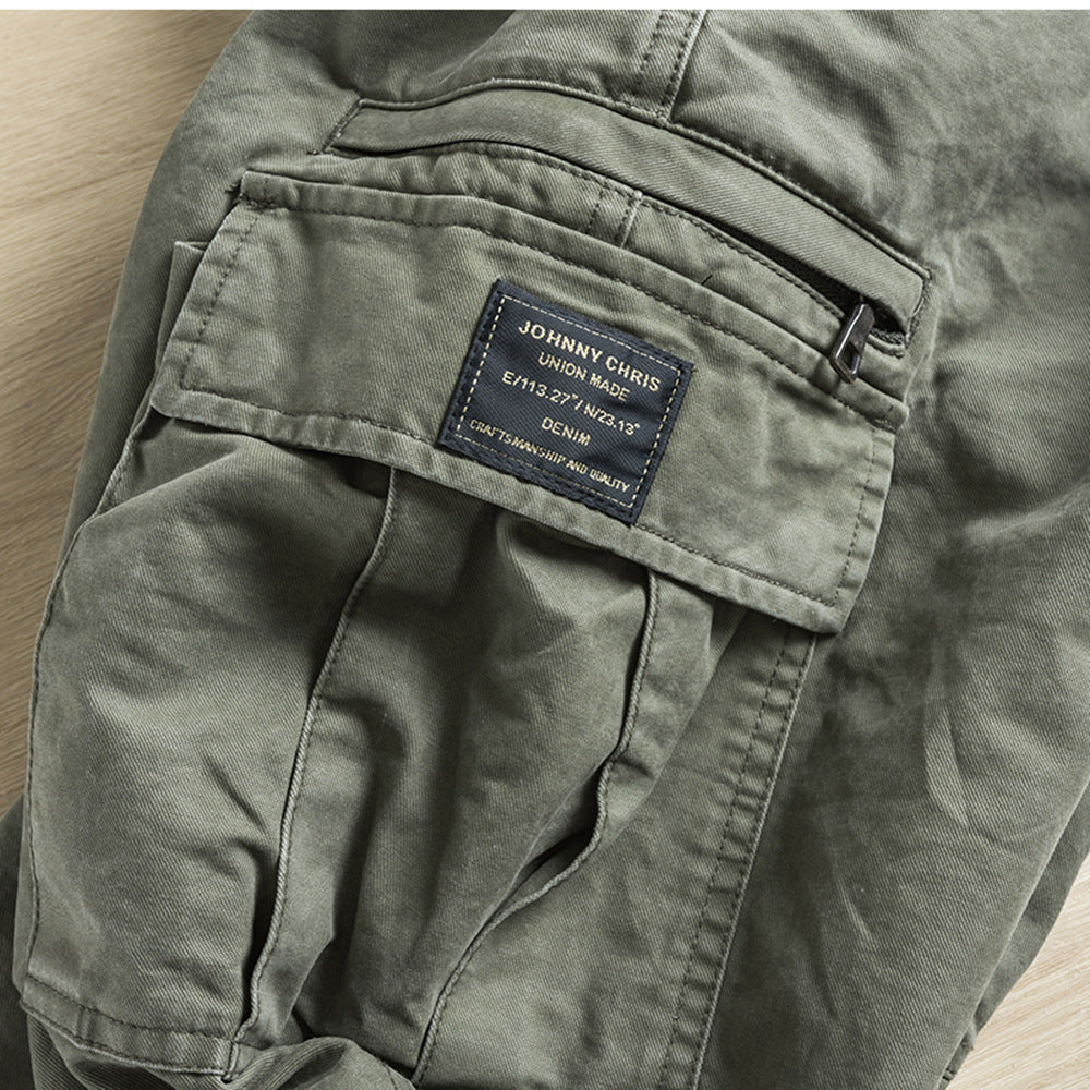 Heavy Workwear Ankle-tied Pants Trendy Men's Japanese Loose Straight Casual Pants American Retro Fashion Brand Trousers Pants