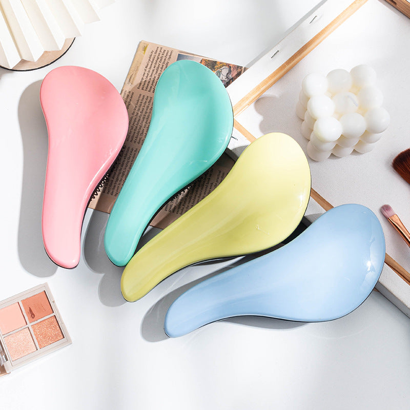 Massage Comb Soft Teeth Non-knotting Hairdressing Comb Plastic Smooth Hair Comb