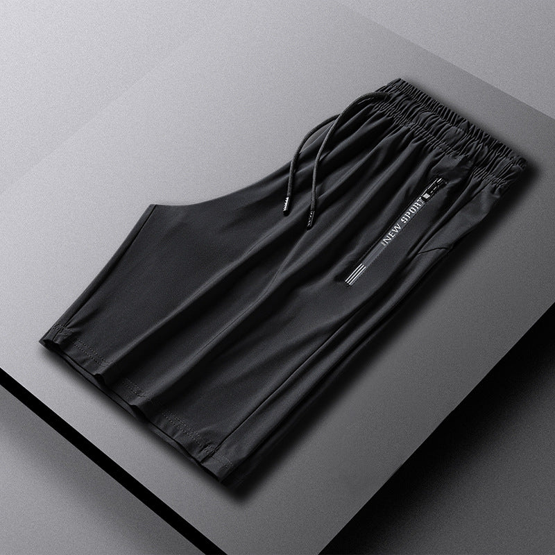 High-end Ice Silk Pants Men&amp;amp;#039;s Elastic Casual Pants Men&amp;amp;#039;s Summer