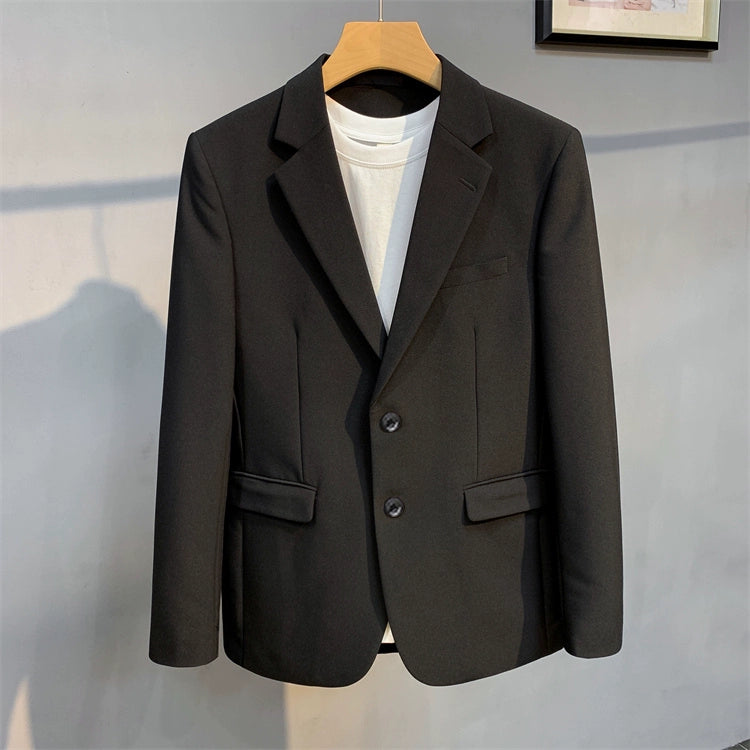 Spring And Autumn Men's Small Suit Casual Korean Style Slim Hairstylist Handsome One-piece Suit Top Clothes Coat Trend