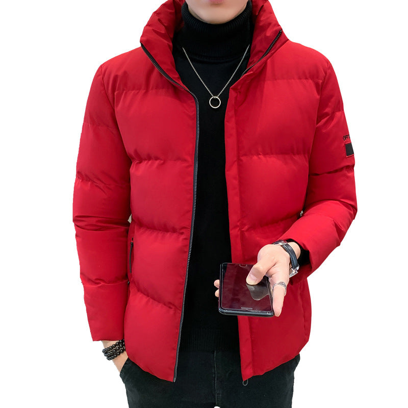 Autumn And Winter Loose Youth Cotton-padded Coat Solid Color Winter Cotton-padded Coat Warm Cotton-padded Coat For Male Students