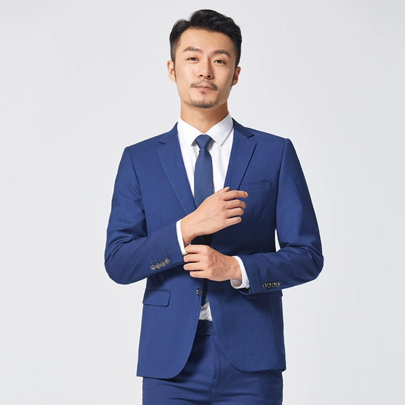 Suit Suit Men's Slim Fit Youth Business Casual Formal Micro-elastic Wedding Suit Interview